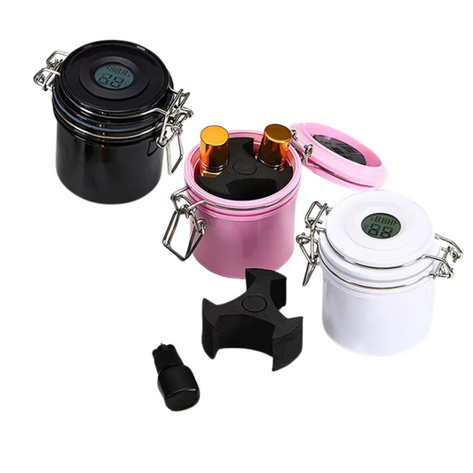 LASH ADHESIVE STORAGE WITH HYGROMETER
